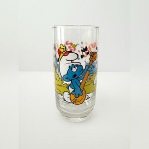 Vintage 1983 McDonald's Collector Glass, The Smurfs